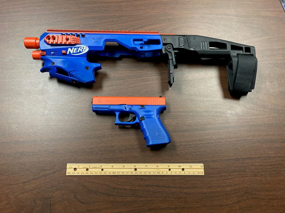 NC cops find Glock disguised as toy Nerf gun during raid